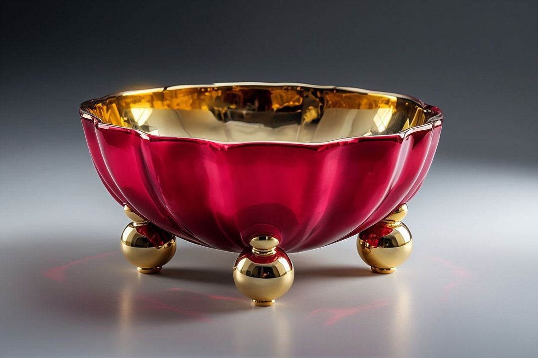 Vibrant Crimson Decorative Bowl 1