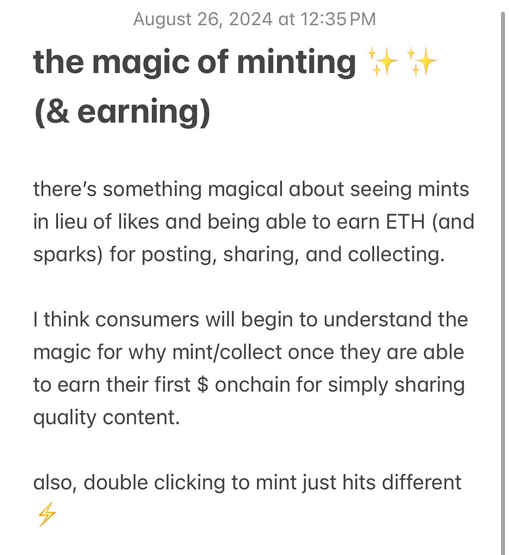 the magic of minting