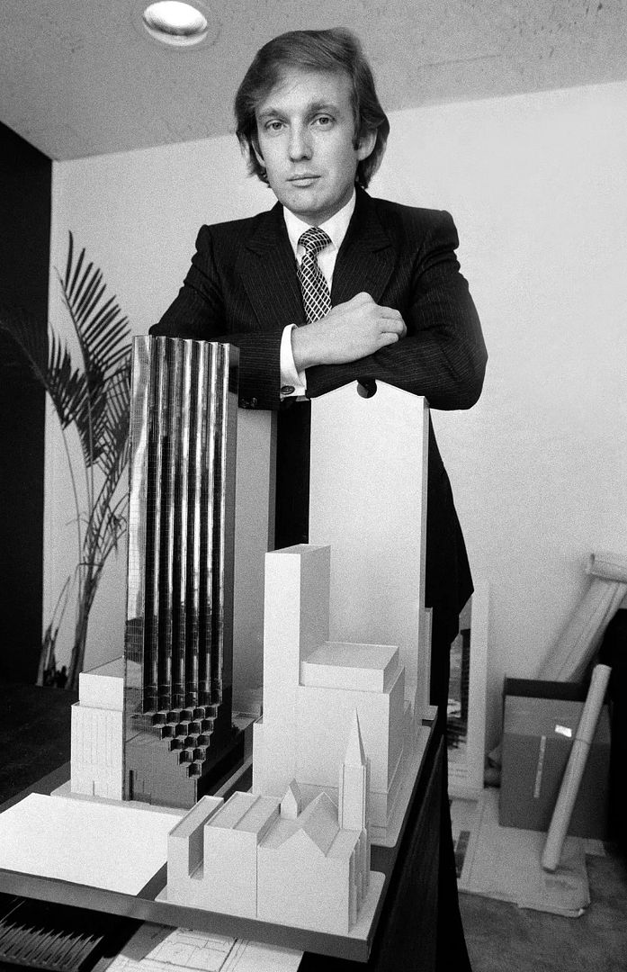 YOUNG TRUMP WITH HIS NY TOWER