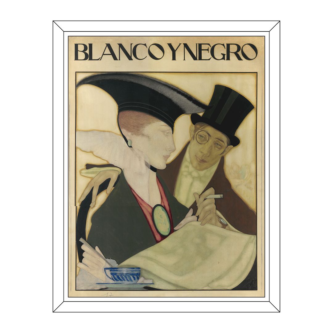 1917 - «En la hora del thé» Blanco y Negro N1358 by Roberto Carter Carreras