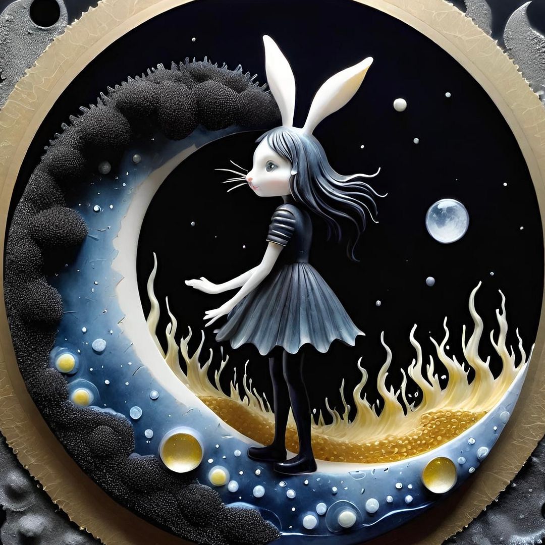 Little bunny-girl in the moon 6