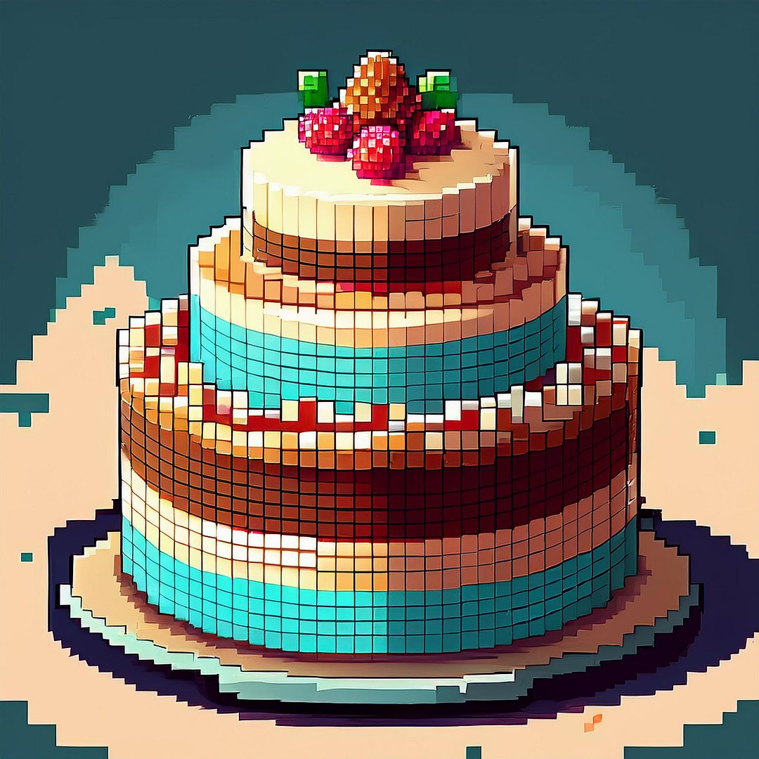 Pixel cake