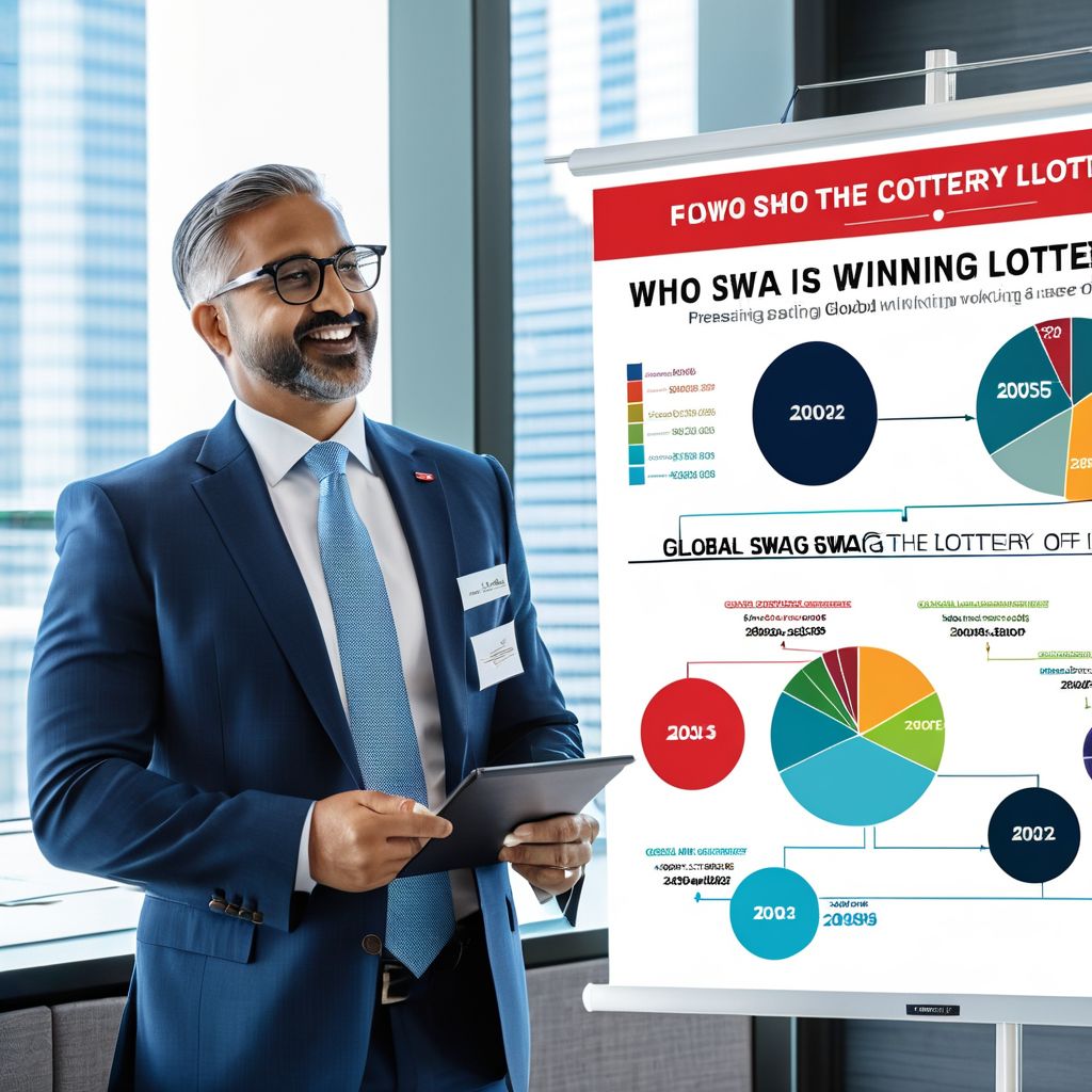 zoomer-presenting-a-corporate-flow-chart-showing--who-is-winning-the-swag-lottery-flowchart-pie-c-262233339