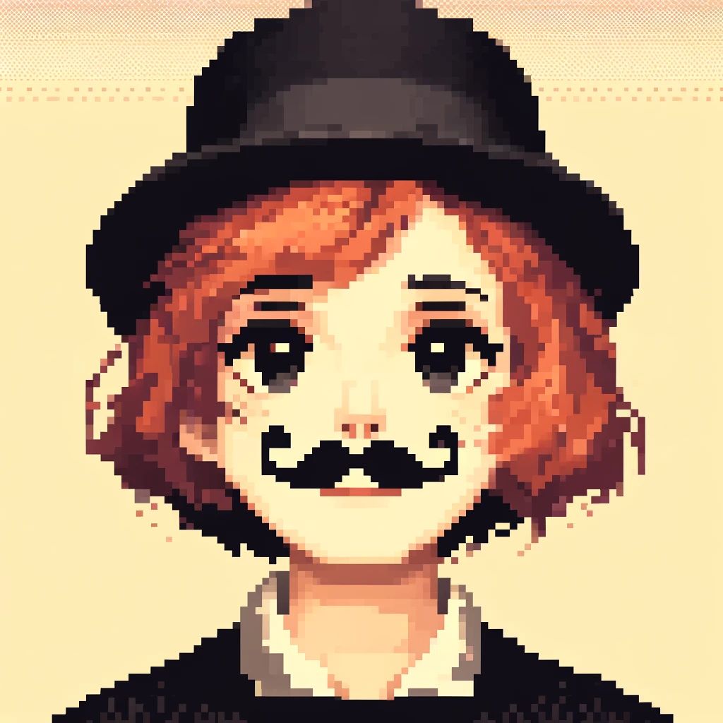 mustache girl