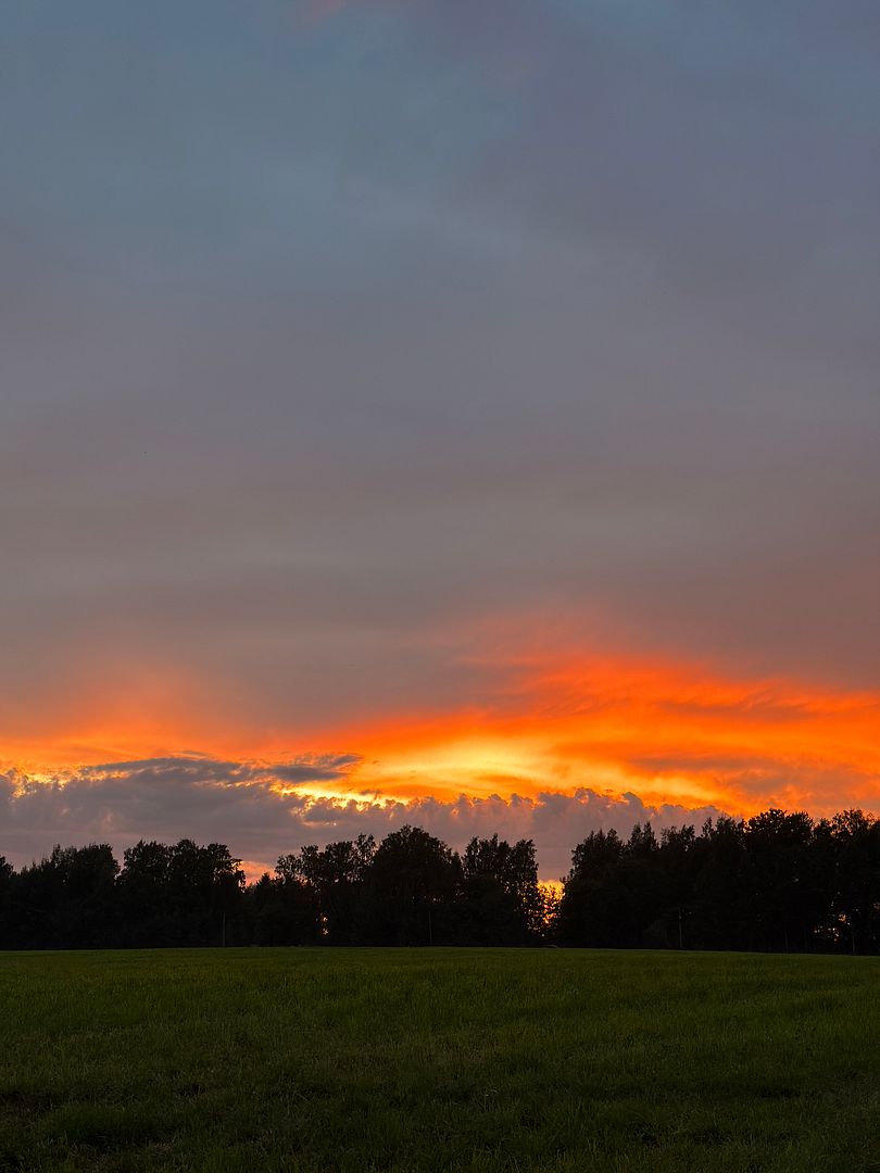 Fiery sunset