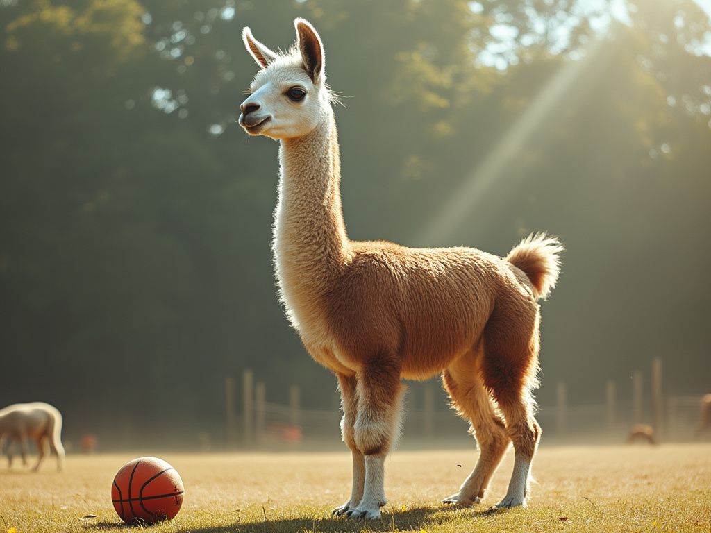 llama is doing sports