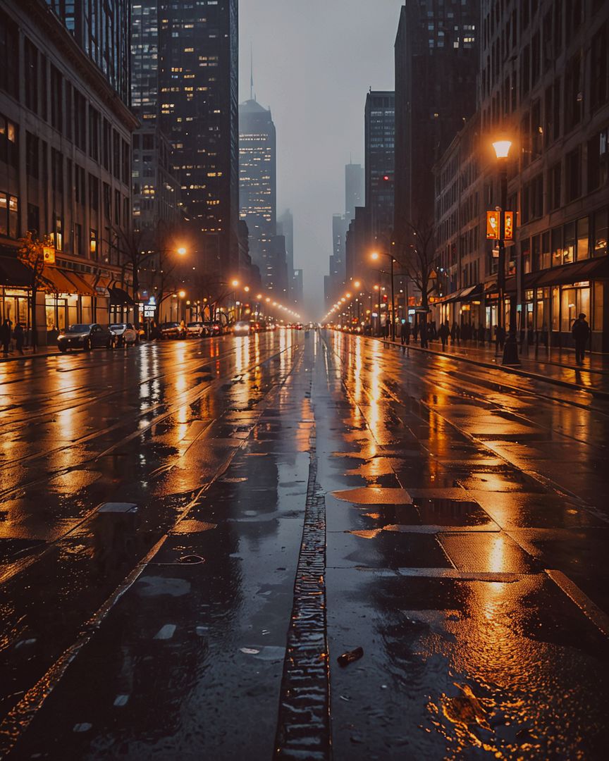 rainy chicago