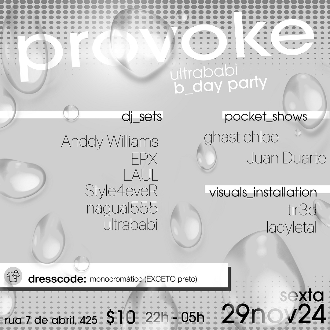 PROVOKE (my birthday party) flyer