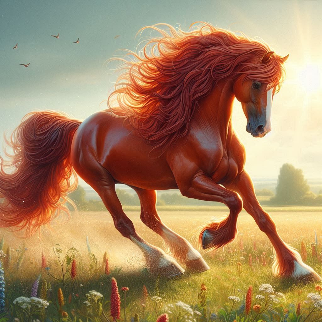 red hair horse