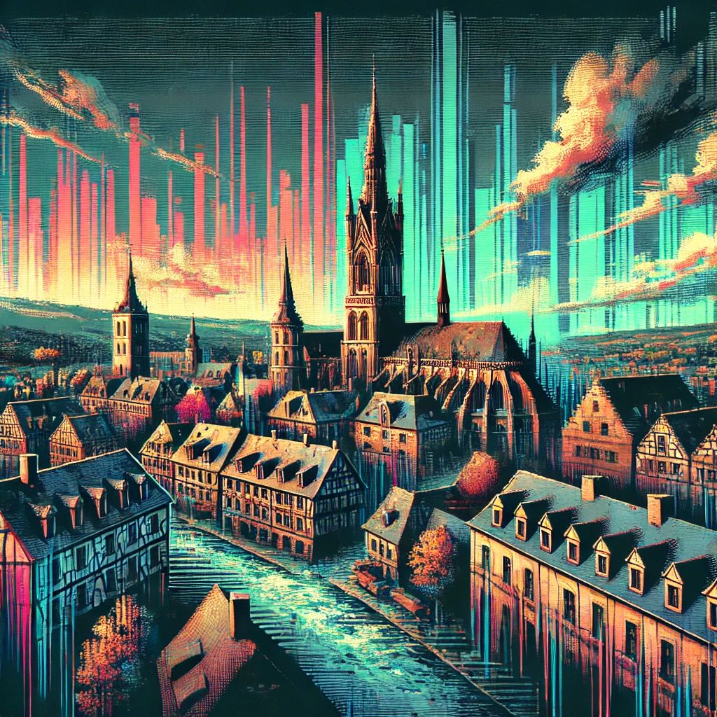 medieval glitch city.