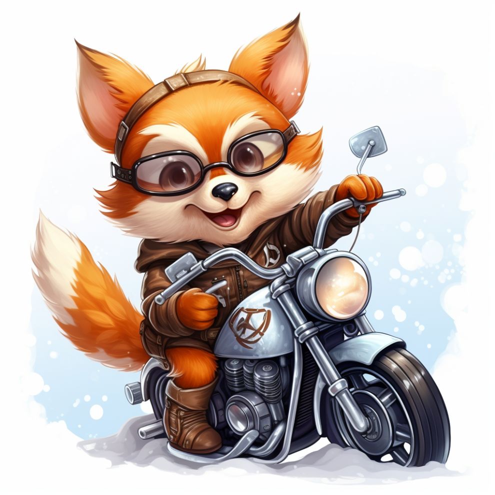 bongo.1205_cute_fox_on_a_motorbike_with_white_snow_background_i_ecbd68e7-d4e6-4190-ab21-64bf75700fa8