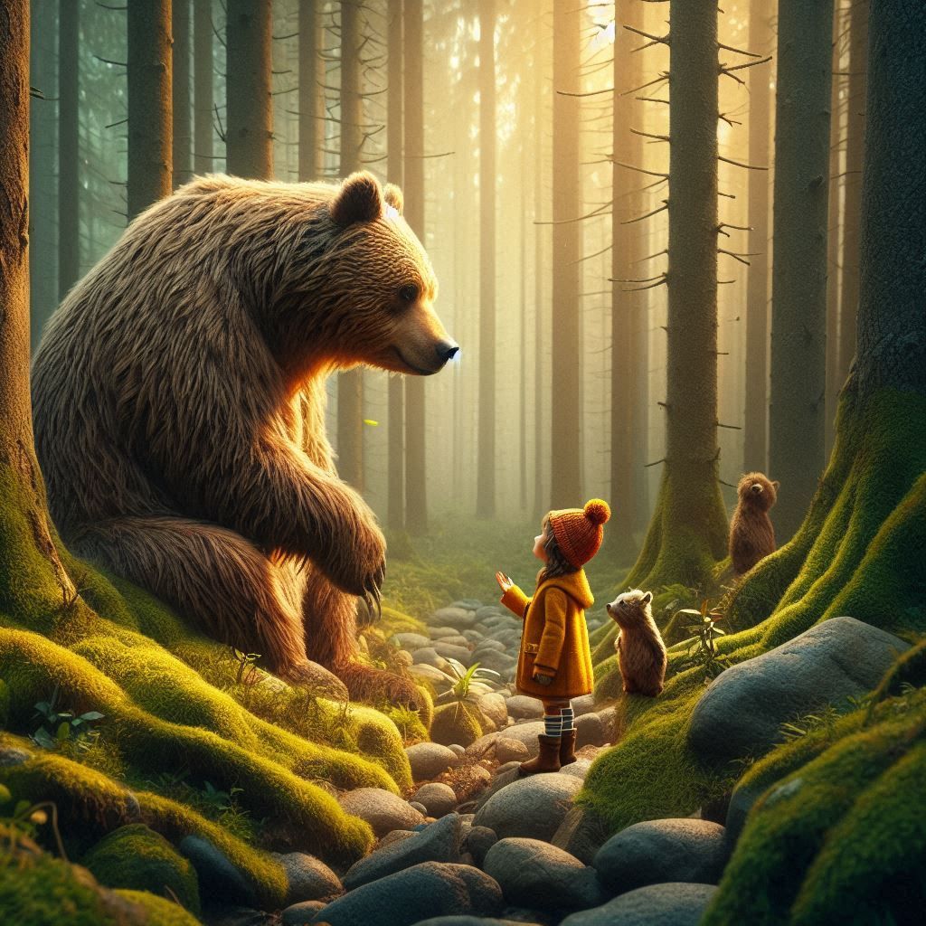 One day - in the forest, I met a bear!