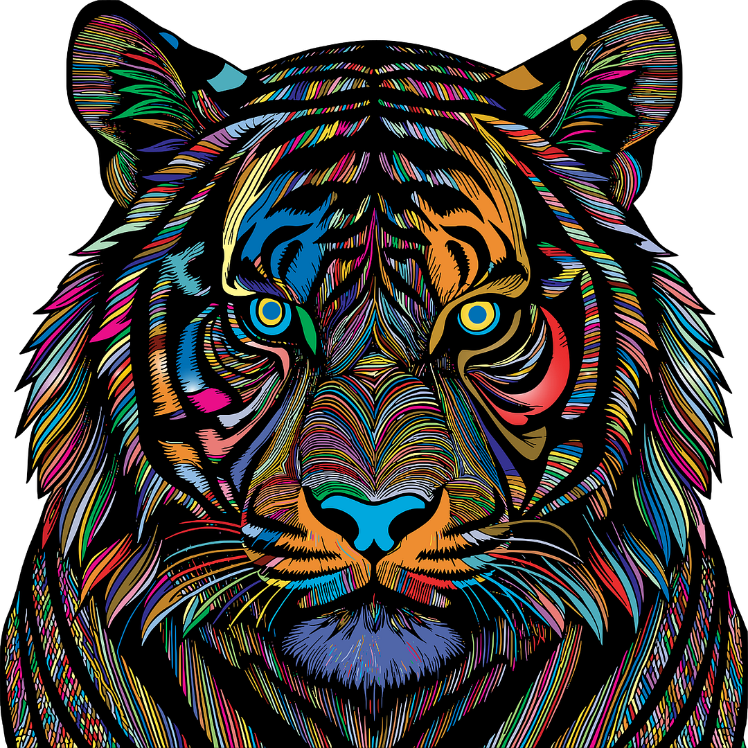 psychedelic tiger