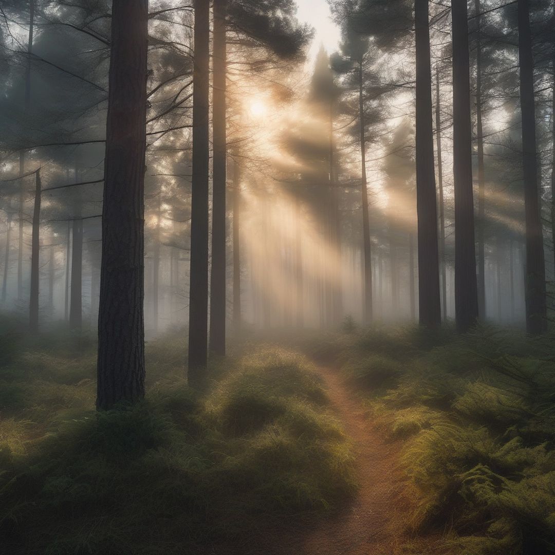 forest at sunrise