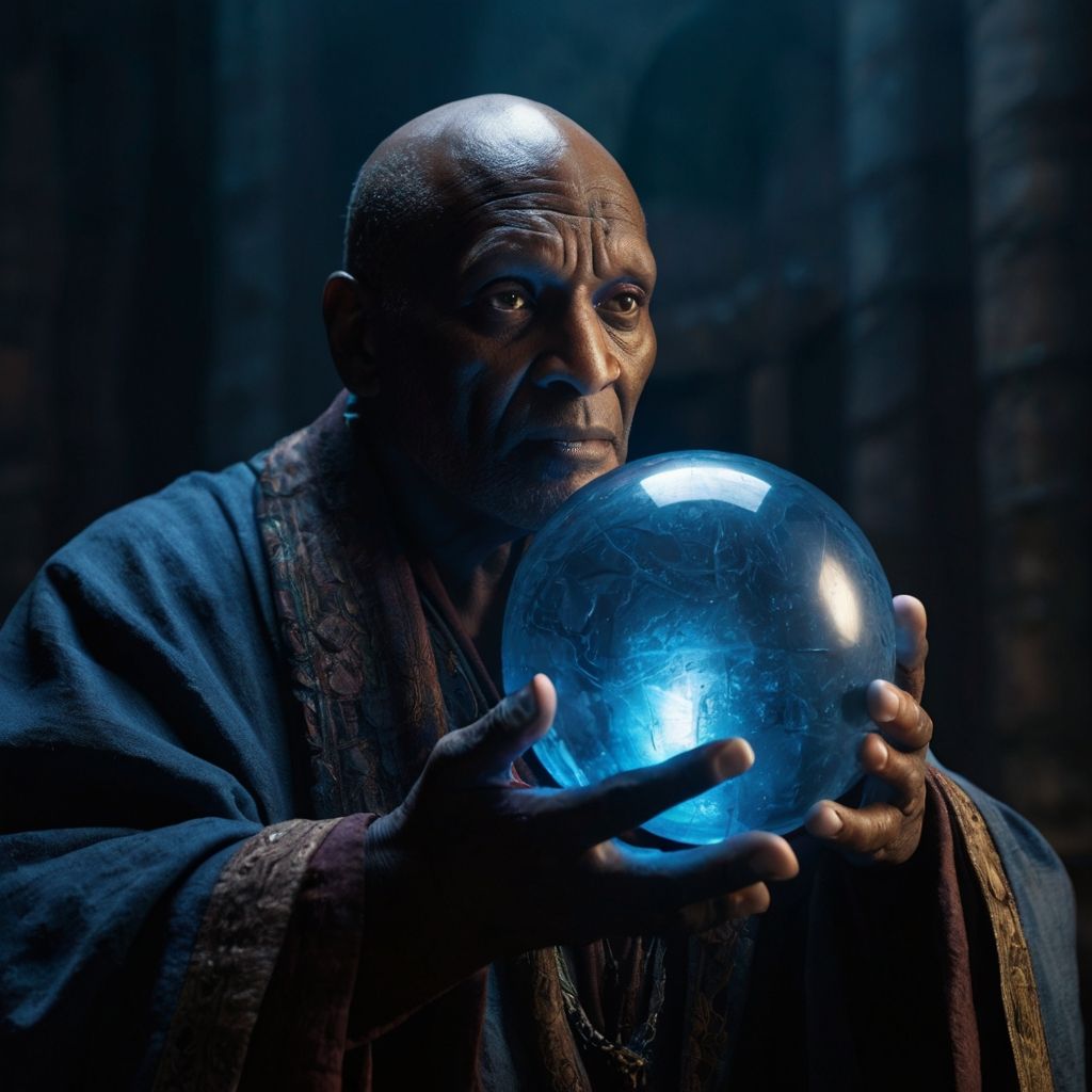 Tony Todd holding Blue Sphere