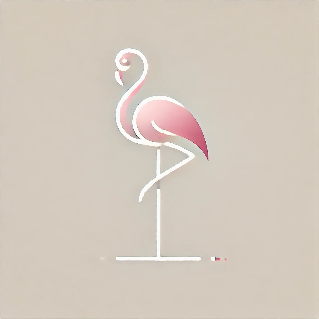 minimalist flamingo