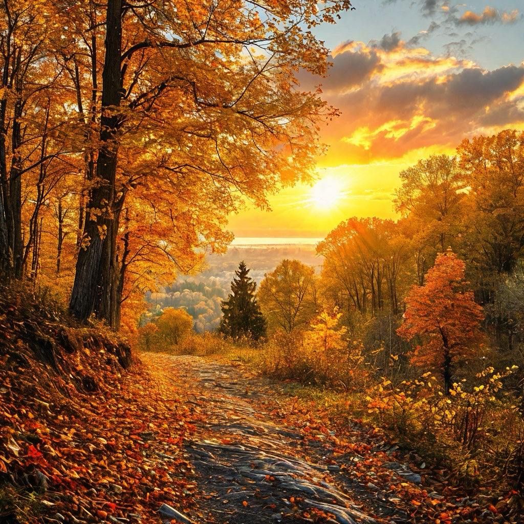 Golden Autumn Sunset