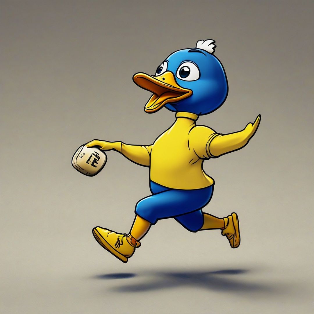 Duck running