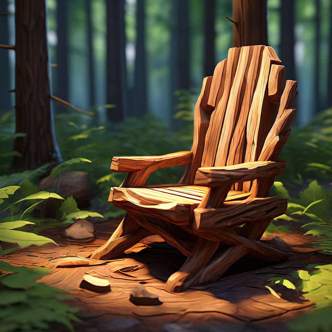 log chair