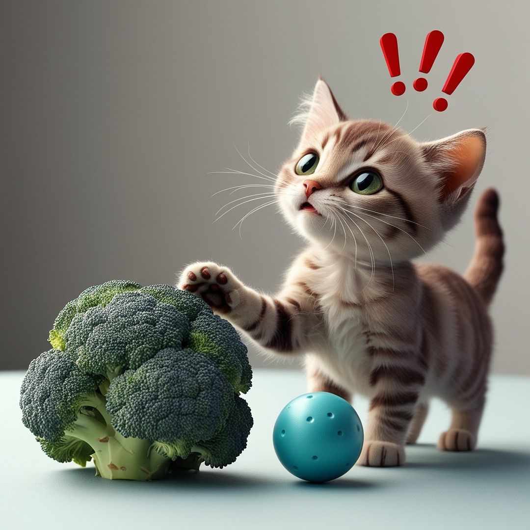 Enjoy Broccoli Cat