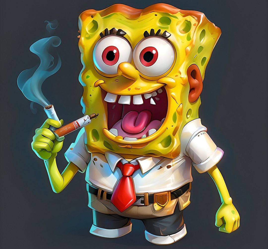 smoking sponge