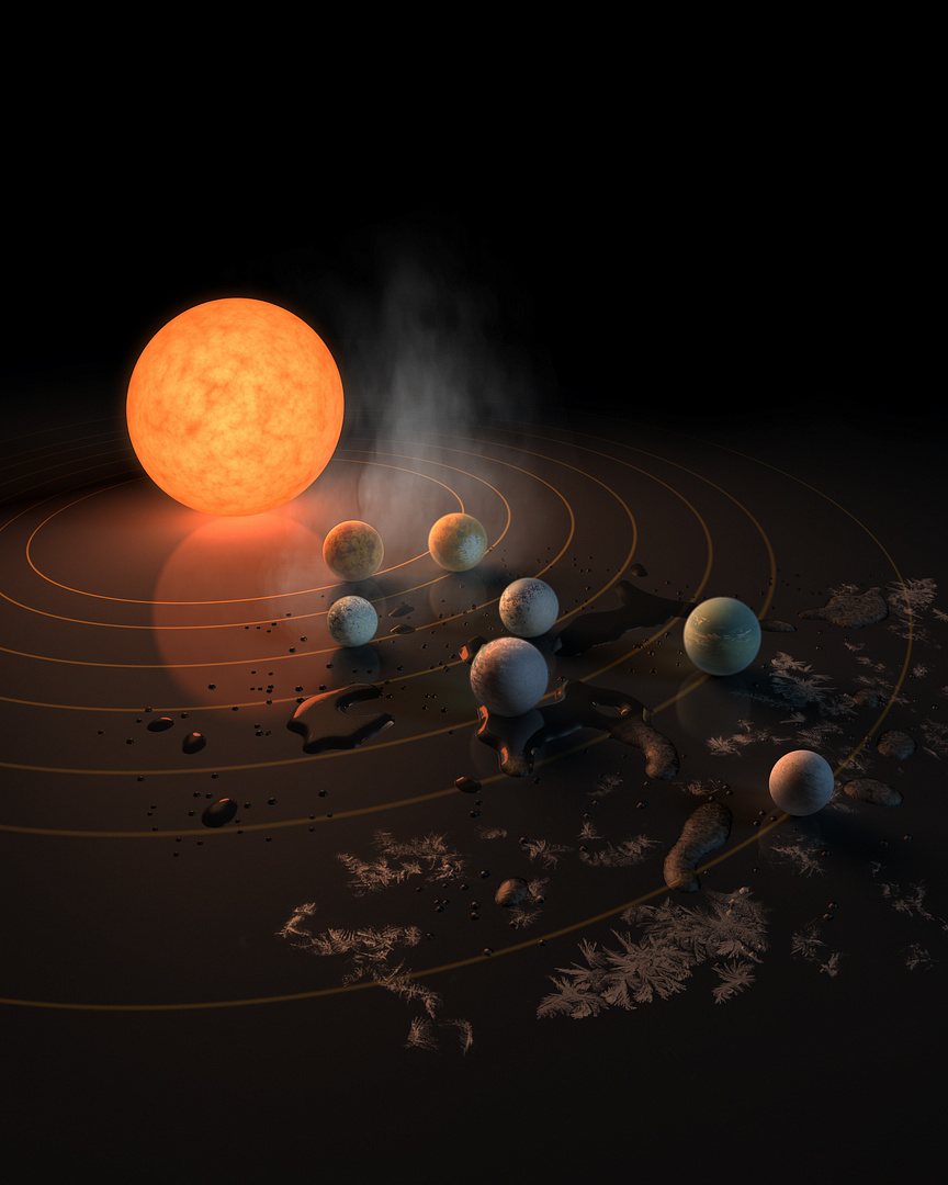 Trappist-1 Planetary System (Illustration)