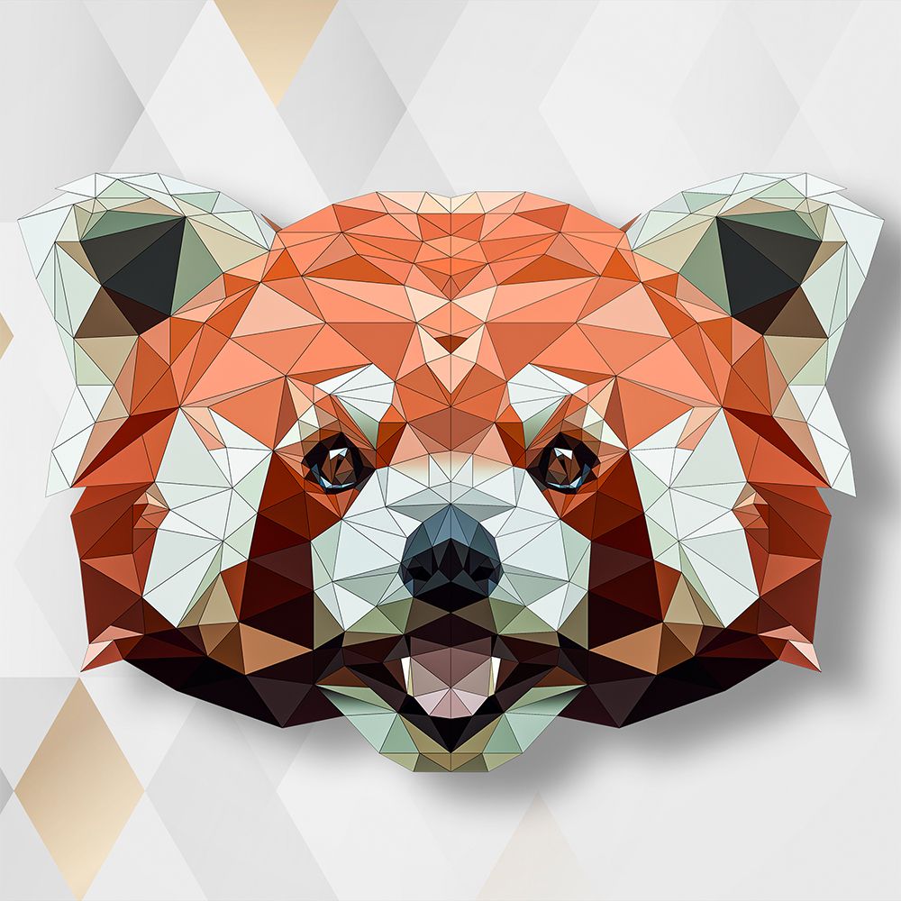 Geometric Red Panda