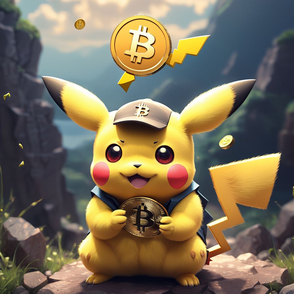 pikatchu with bitcoin