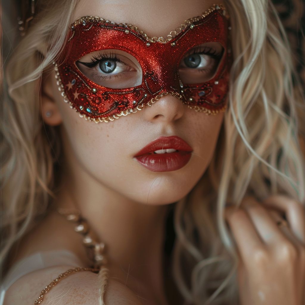 beautiful red mask