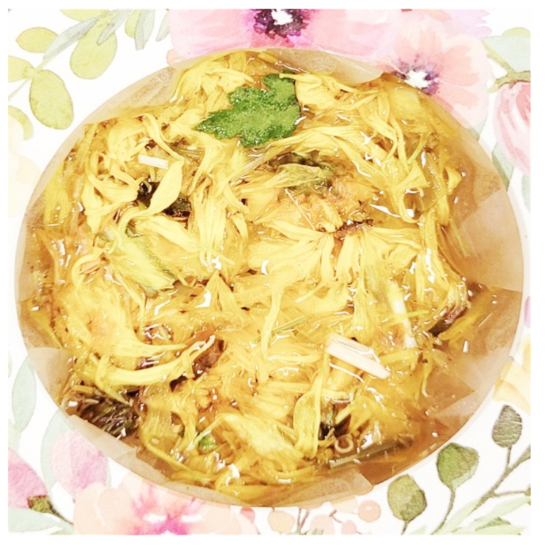 Chrysanthemum flowers in the cup!