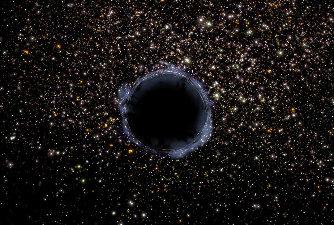 Black Hole in a Globular Cluster (Illustration)