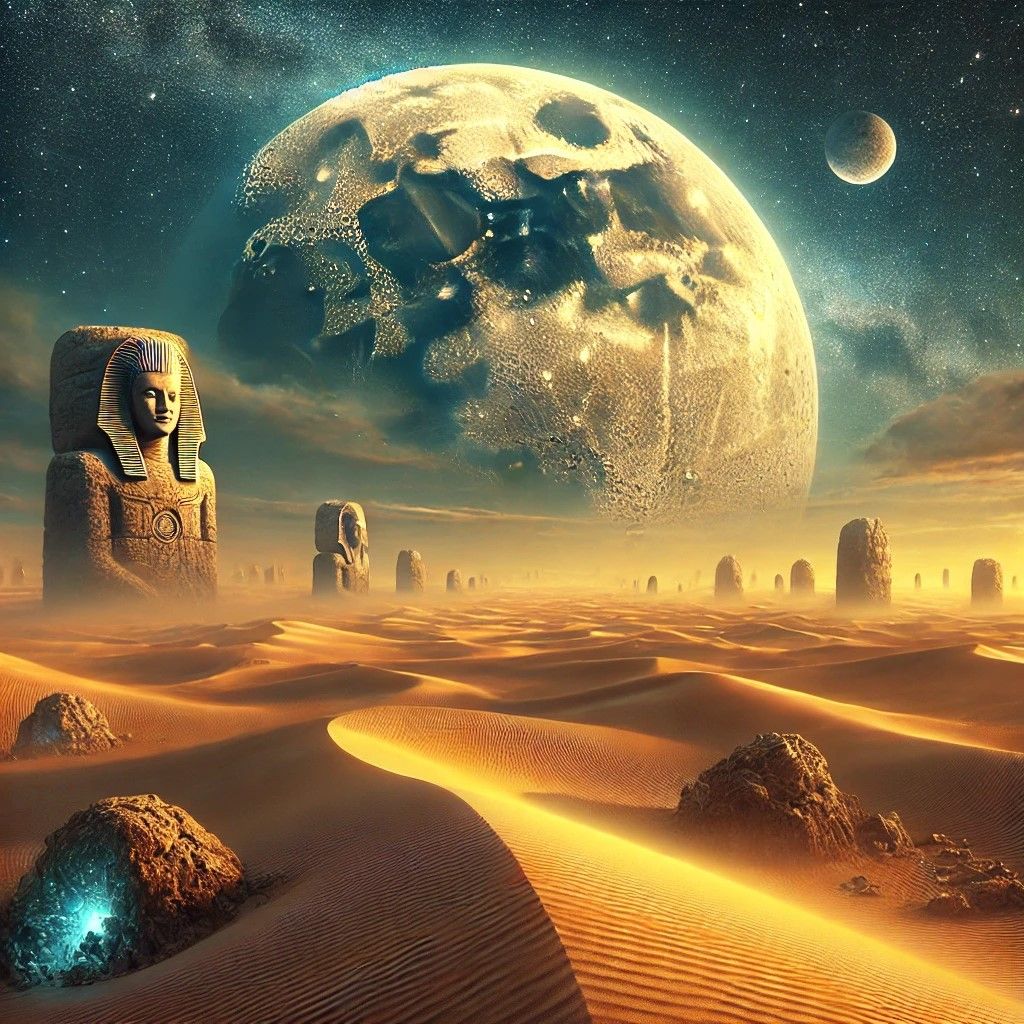 Mystic Desert under Celestial Majesty