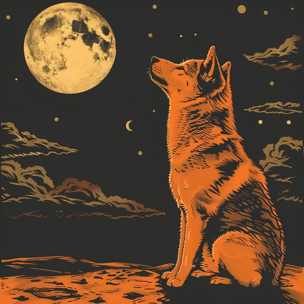 Full moon & Shiba 001