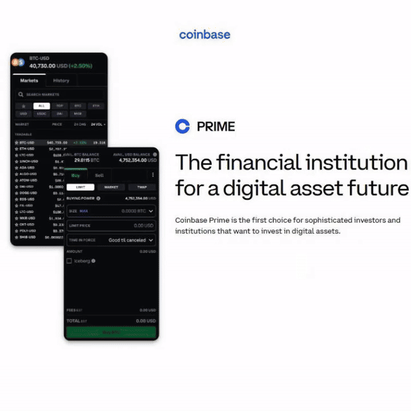 Coinbase: Prime - The financial institution for a digital asset future