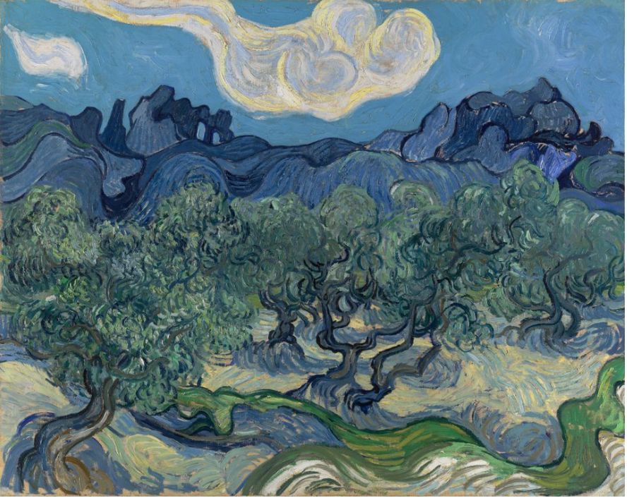 The Olive Trees with Les Alpilles (1889)