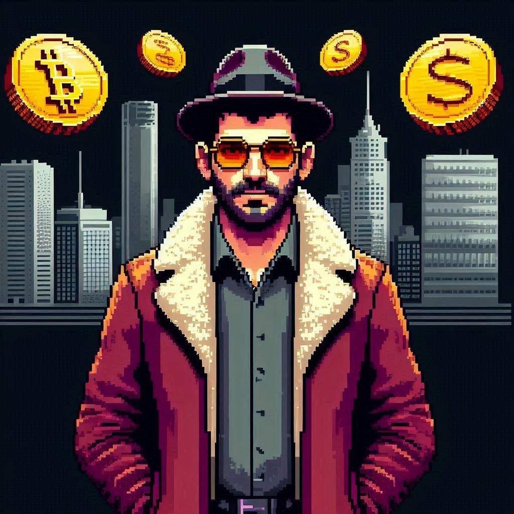 pixel art of the character named Berlin from the movie Money Heist (5)