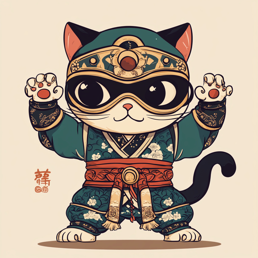 Cute Ninja Mask Cat 1