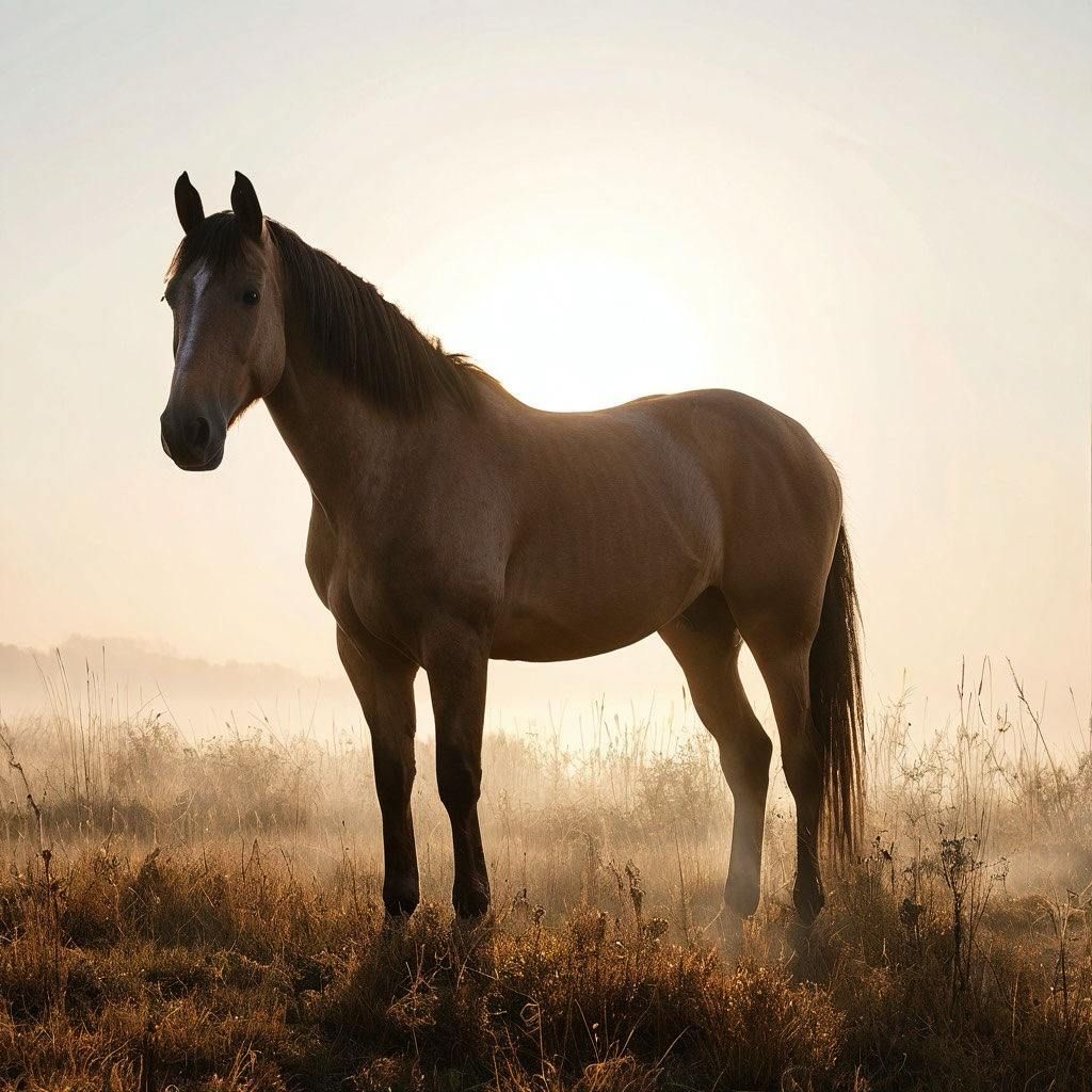 Horse in the Misty Glow