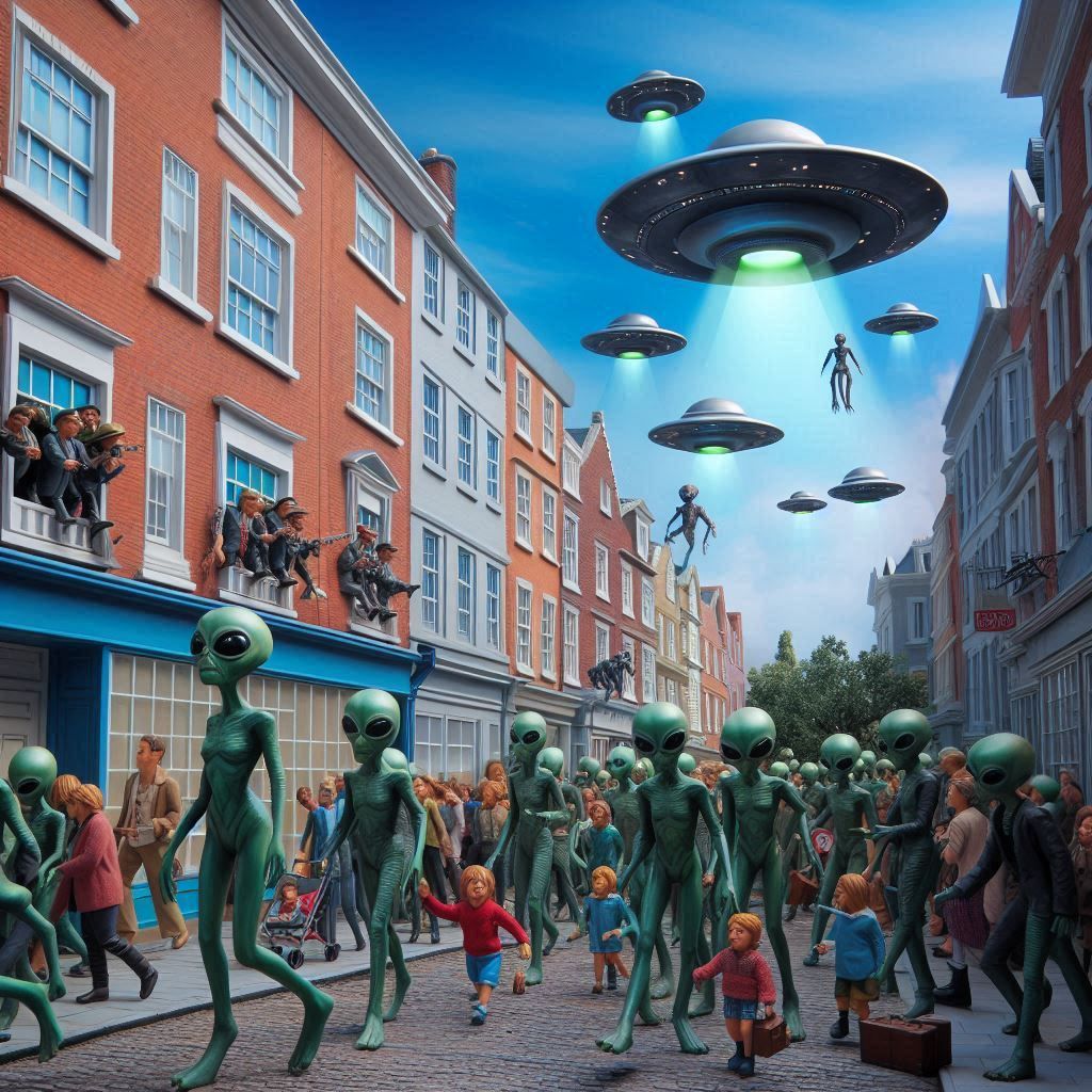 Aliens who came to Earth for sightseeing