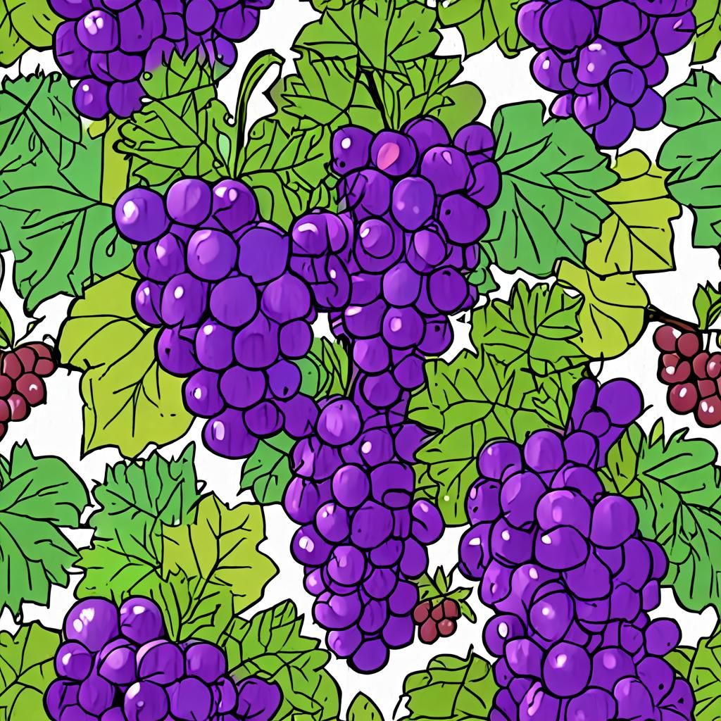 Cartoon grapes