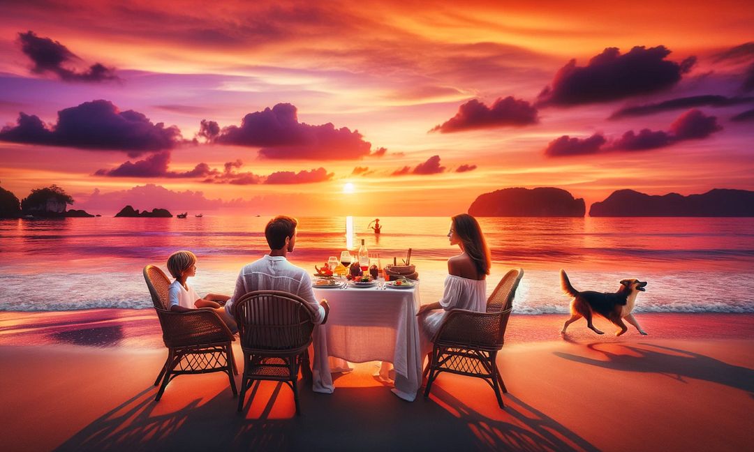 Imagine the sunset with your beautiful family