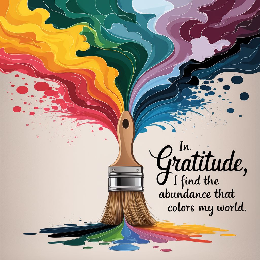 In gratitude, I find the abundance that colors my world.