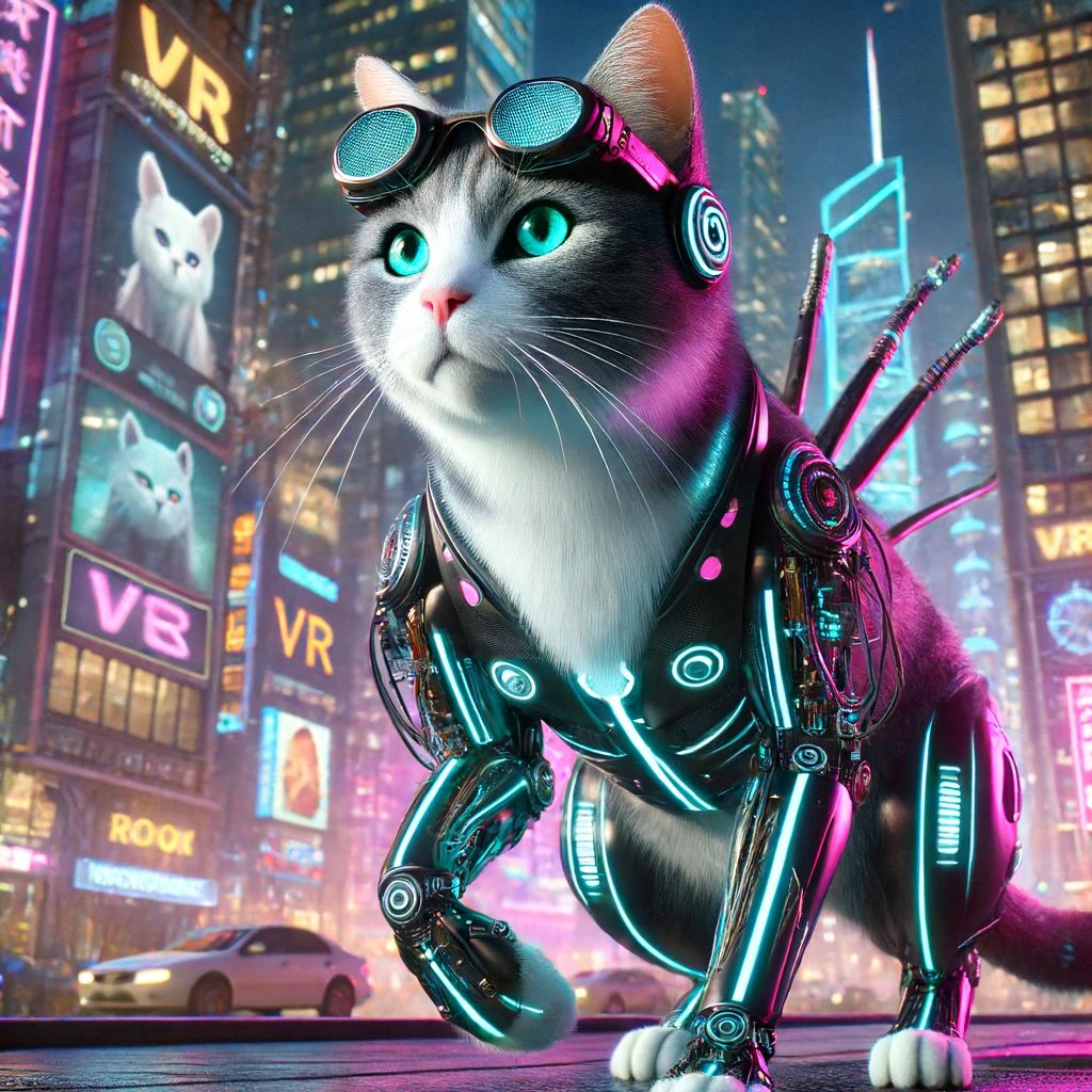 Cyberpunk Future Cat