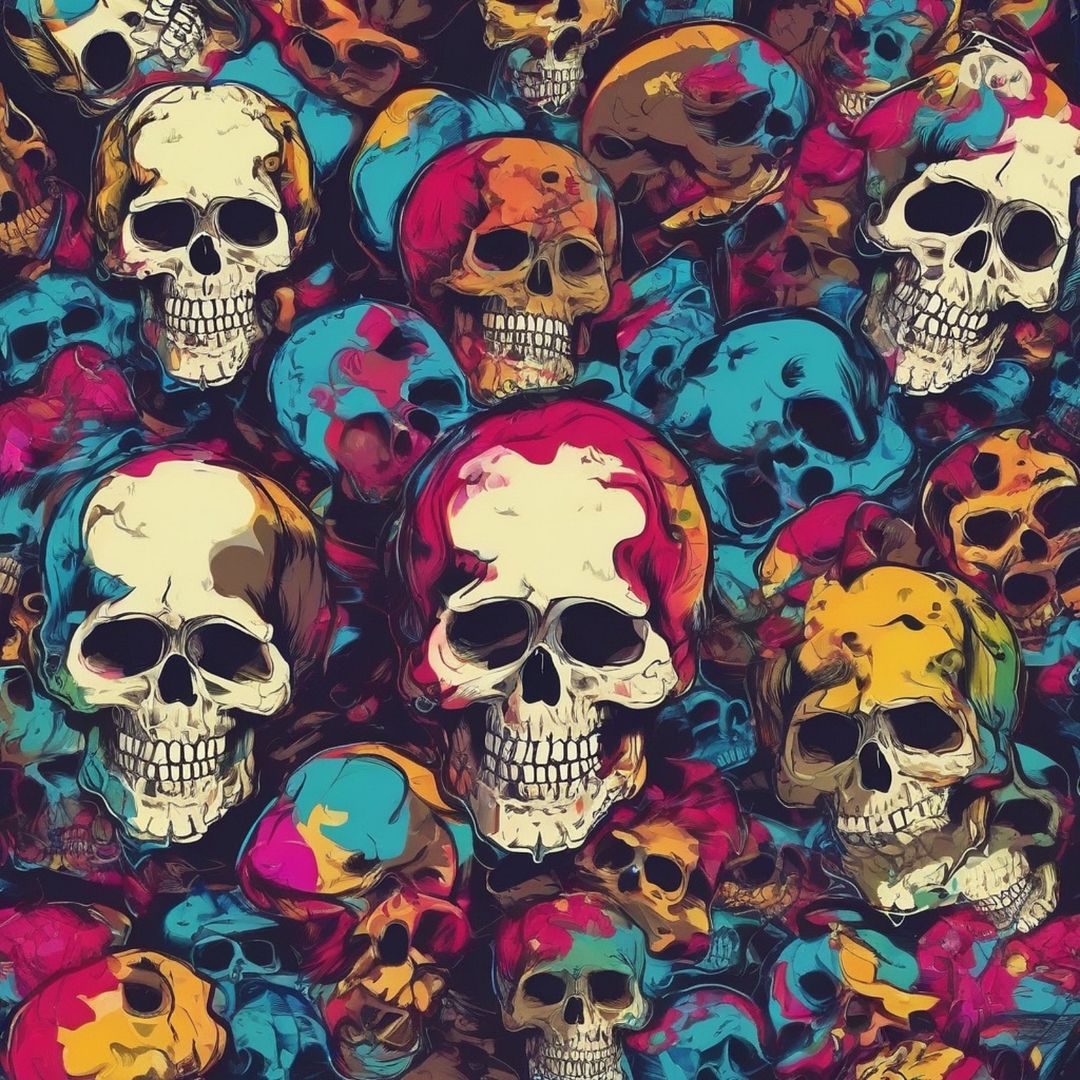 colorfull skull