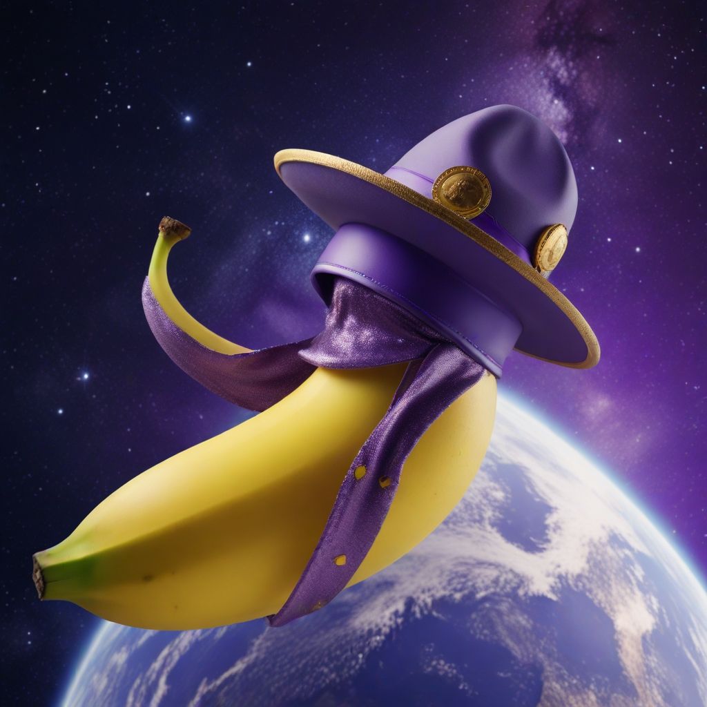 Default_A_banana_in_space_wearing_a_purple_Homburg_hat_perceiv_3