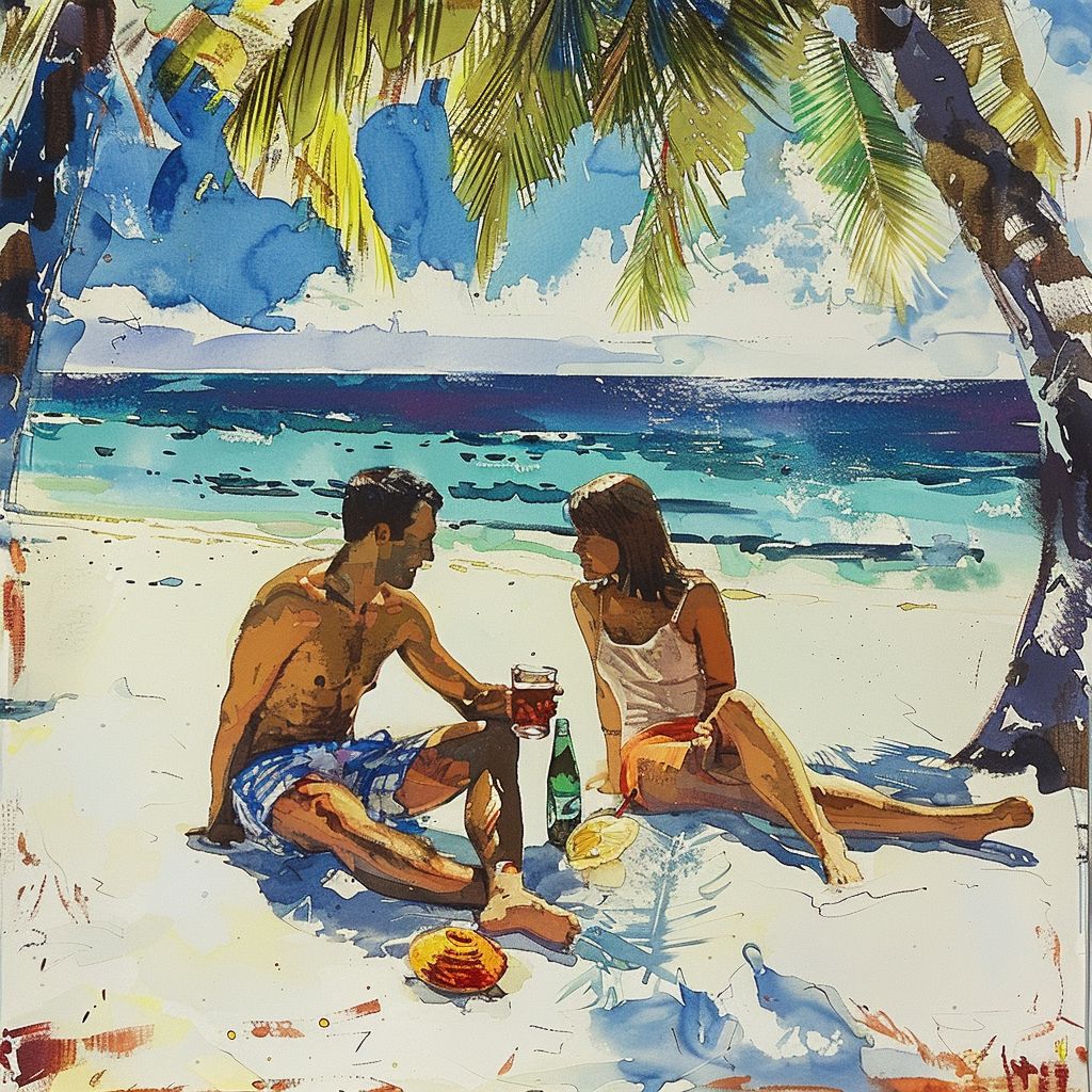 art_about_enjoying_at_beach_with_love_