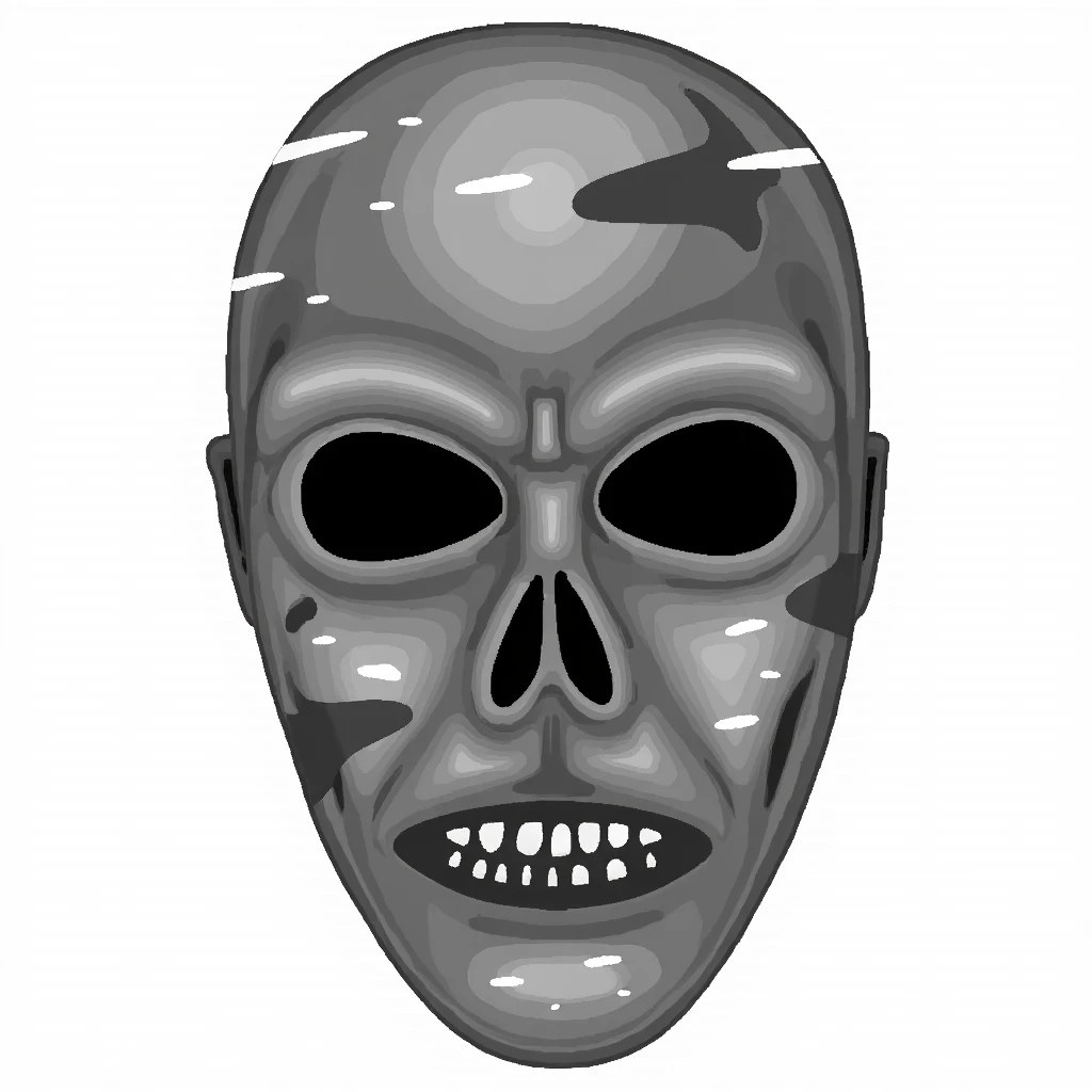 Gray camo mask