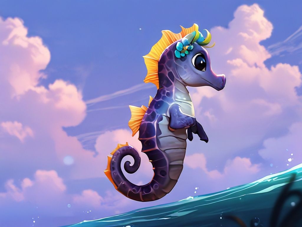 Purple sea horse 2