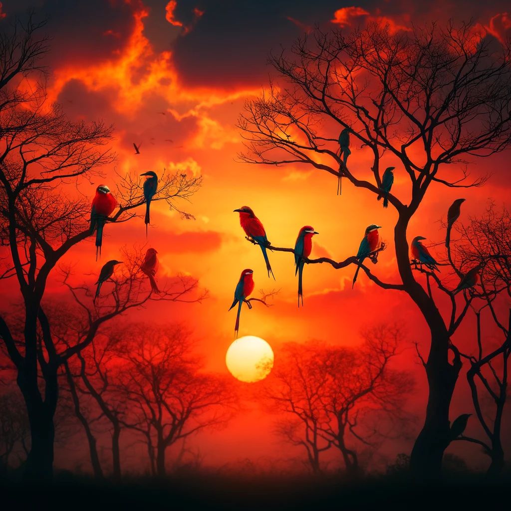 Sunset Birds