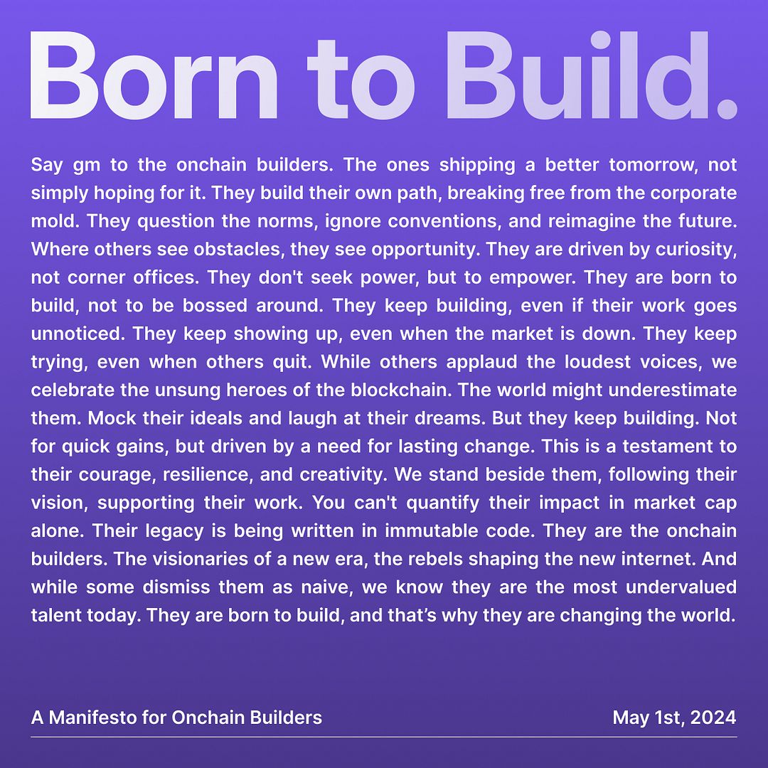 Born to Build